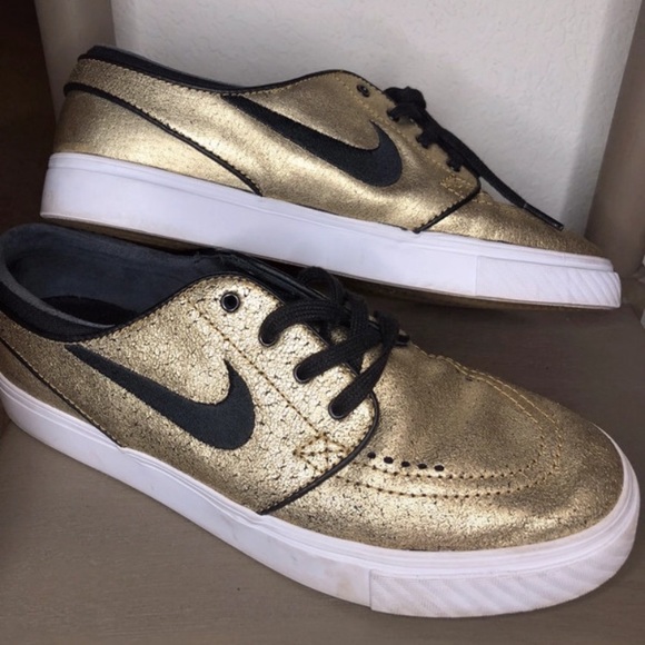 Nike Other - Nike SB Stefan Janoski
Zoom Leather Metallic Gold